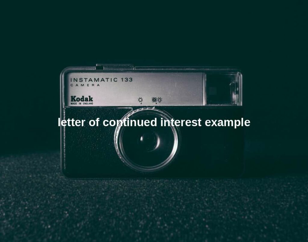 waitlist letter of continued interest example